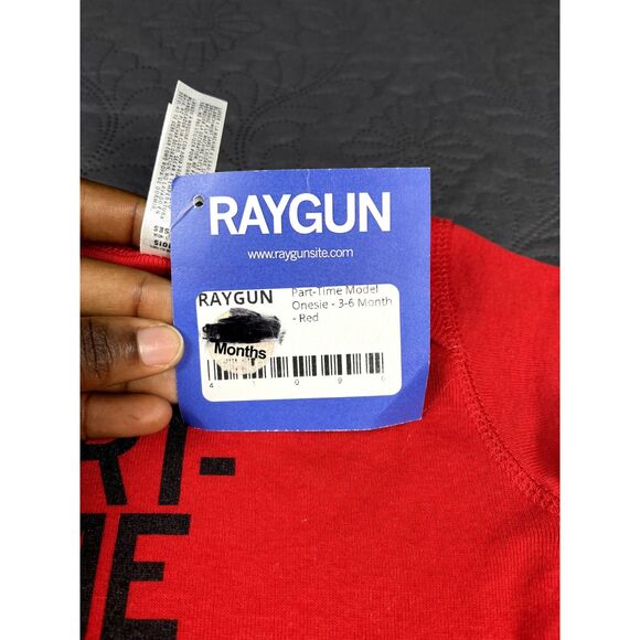 Raygun Part-Time Model Onesie SZ 3/6M Kidcore Casual Graphic Unisex Baby Cute - Picture 6 of 9